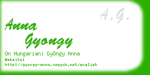 anna gyongy business card